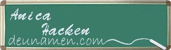 Anica Hacken Visitenkarte